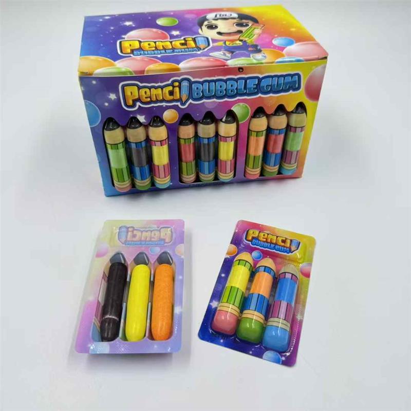 Pencil bubble gum