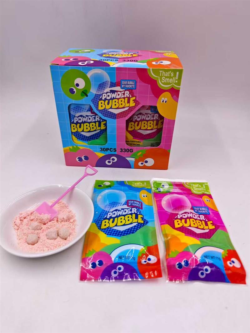 bubble gum with powder