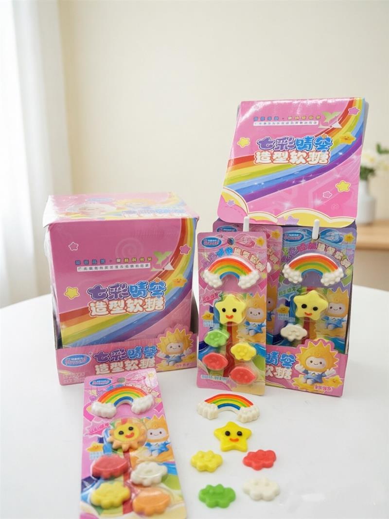 Rainbow and star gummy